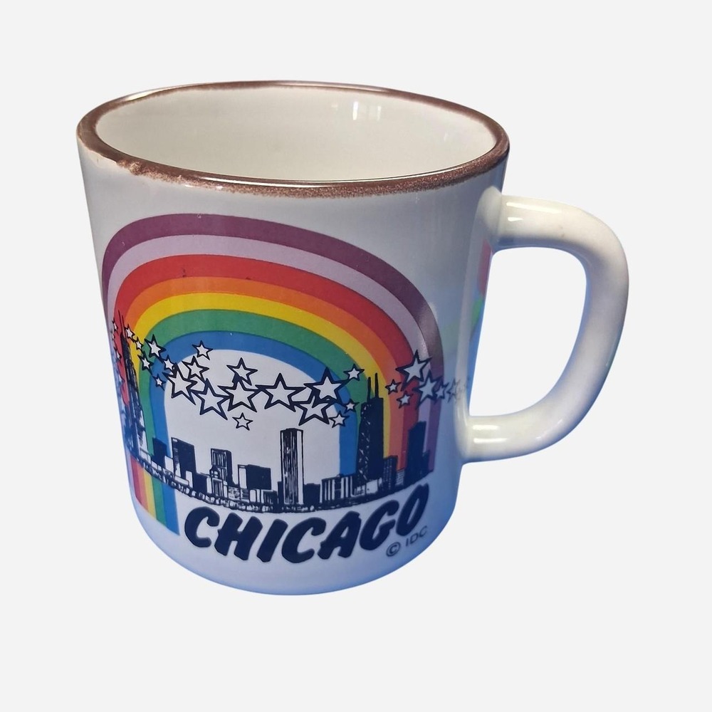 1970s Chicago Rainbow Mug